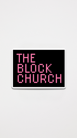 The Block Church Pixel Sticker